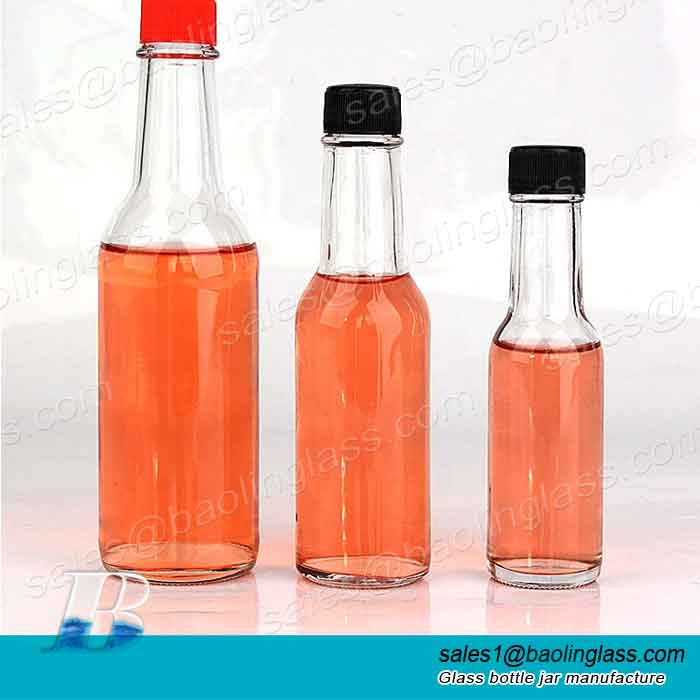 90ml 150 ml Bottiglie di vetro rotonde per salsa piccante da 250 ml