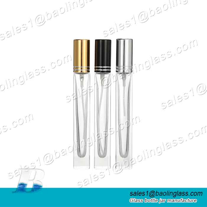 10ml 1/3OZ Clear Square Atomizer Glass Bottle