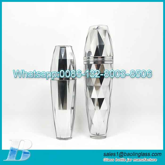 2oz Bottiglia cosmetica in plastica acrilica Lition Essence Pump