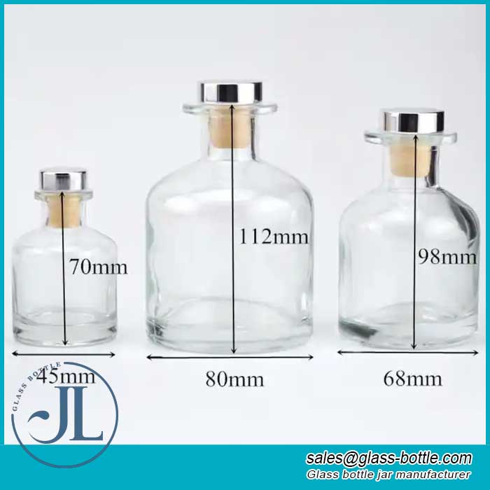 wholesale Flacone diffusore in vetro di incenso diffuso a bastoncini da 50ml 150ml 250ml
