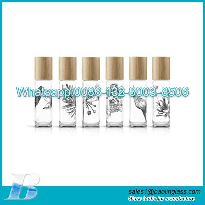 10ml Empty Essential Oil Roller Bottles with Bamboo Lid