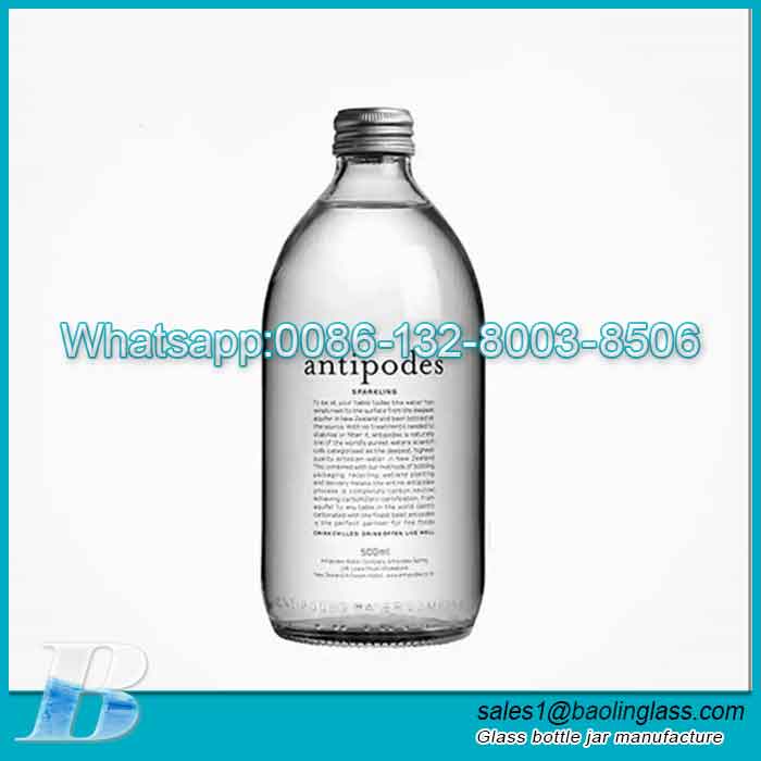 16 oz botellas de agua de vidrio con tapa