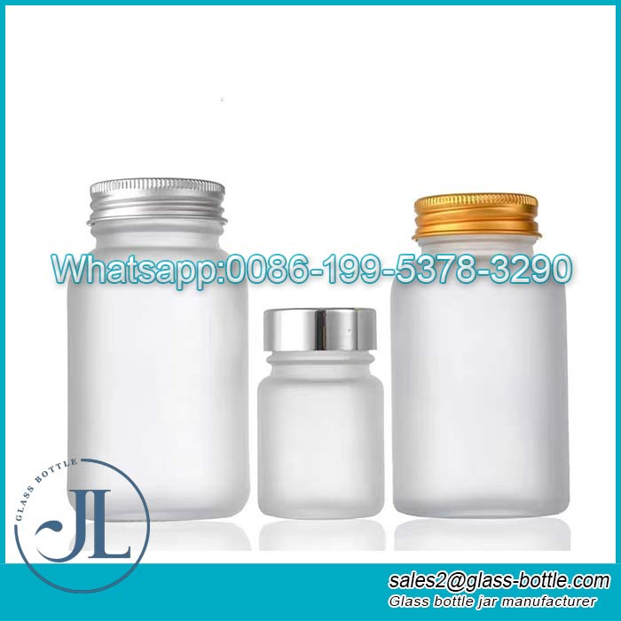60ml 150ml 200ml frosted clear amber capsule Pharmaceutical glass bottle na may screw cap