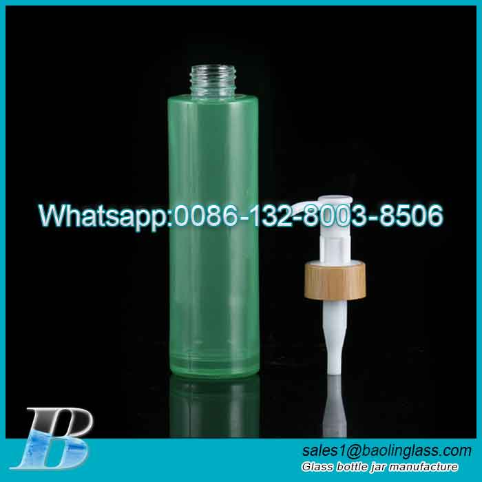 150ml/5oz nachfüllbare durchscheinende grüne Körperlotions-Glasflasche mit Pumpe