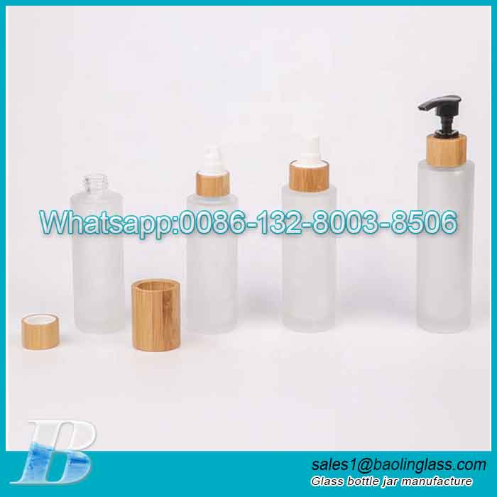 MULTI-USE Round Flat Shoulder 100ml 120ml Frosted Glass Bottle