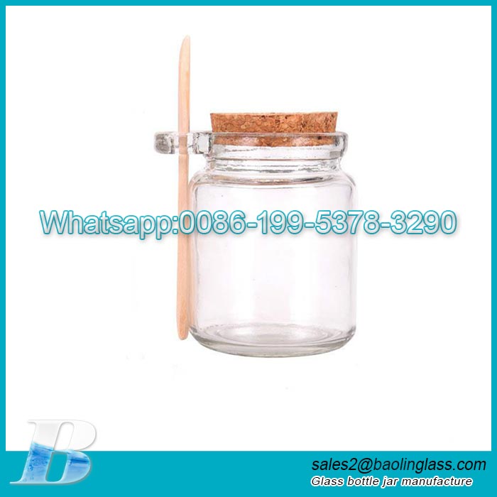 Wholesale-250ml-glass-jar-honey-mini-honey-jars-glass-hexagonal-seal-designed-storage-container-jars-with-wood-cork