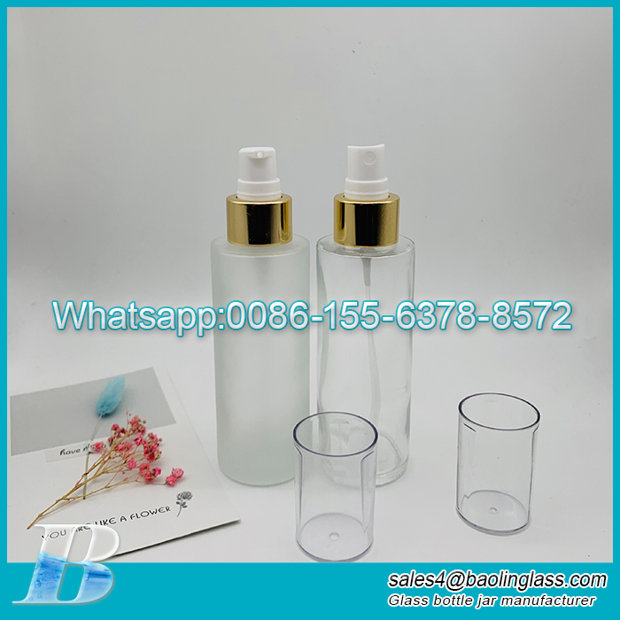 100Ml Fancy Glass Face Skin Care Toner Pump Spray Bottle Packaging Produttore