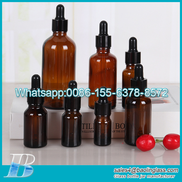 50ML 100ML Essential Oil Glass Dropper Bottle Amber Glass Bottles With Dropper Wholesale