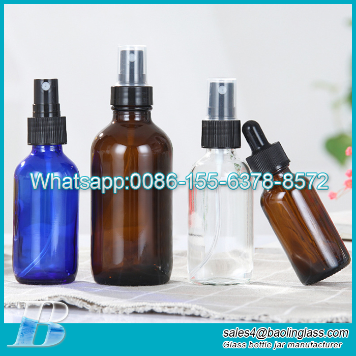 Бесплатный образец Factory Direct 50 Ml Amber Glass Mist Spray Bottle Производитель косметических бутылочек