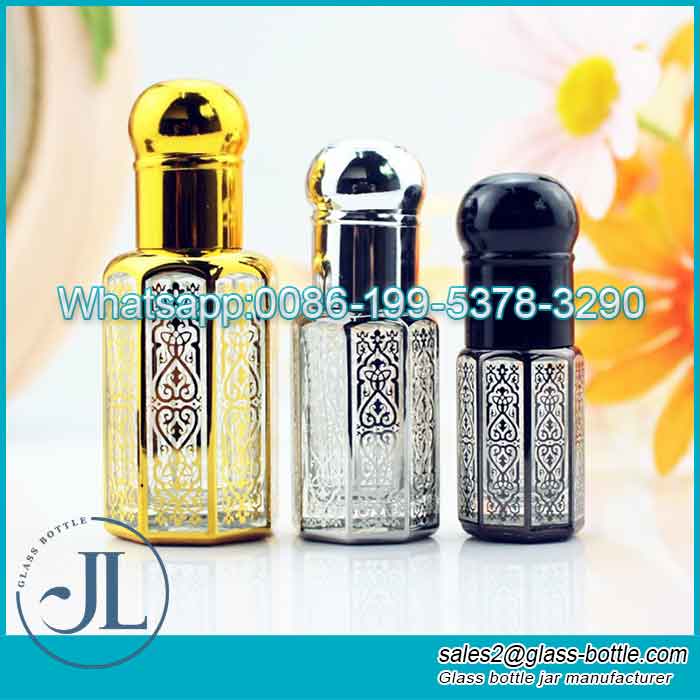 Hot selling 3ml 6ml 9ml attar oil perfume para sa oud oil Arabia Dubai Oil Attar Bottle