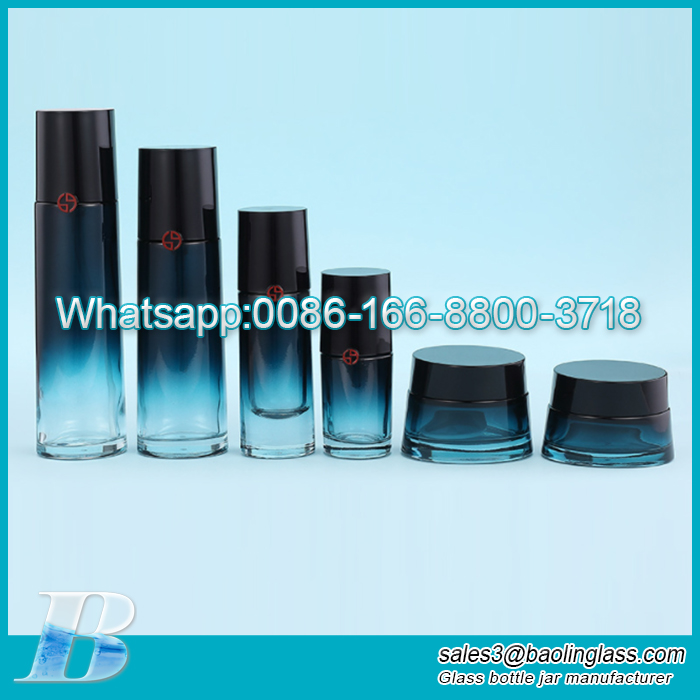 30g 50g 30ml 35ml 100ml 120ml 150ml azul escuro translúcido formato único frasco de vidro de recarga de soro