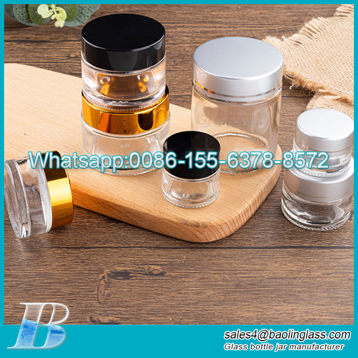 China Free Sample Glass Jar For Skin Care Cream With Cap