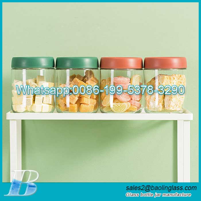 450ml empty mini high quality clear glass spice storage jar