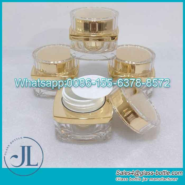 Luxury Acrylic Skincare Double Wall Cosmetic Face Cream Jar