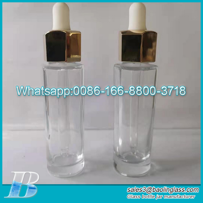 Confezione cosmetica flacone di olio essenziale esagonale personalizzato flacone contagocce da 30 ml 50 ml