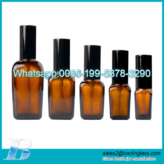 10ml-100ml Amber glass spray perfume bottle
