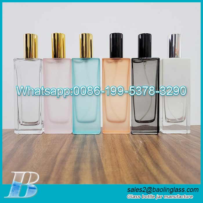 Luxury Squrare Glass Perfume Spray Bottle 50ml Mist Bottles