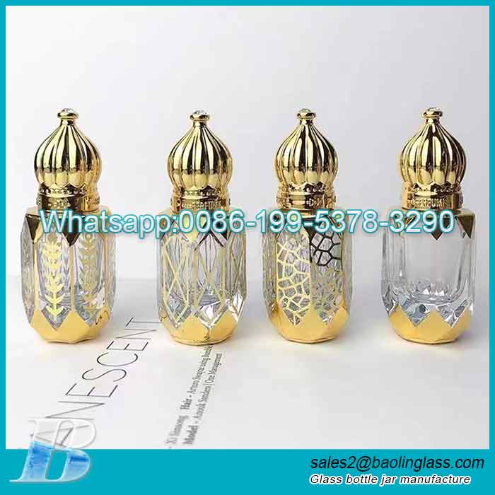 6ml Garrafas de perfume de óleo Attar Vidro,Garrafas Vazias de Vidro Attar