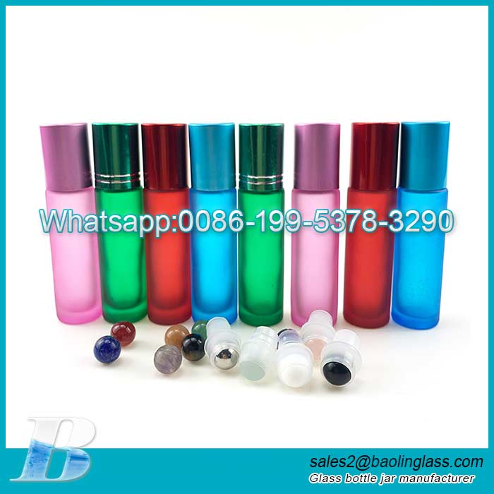10ml Colorful Glass Essential Oil Glass Roller Bottles
