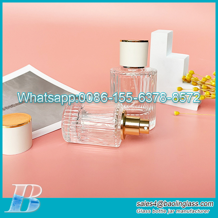 50ML Roman design perfume glass bottle with pump