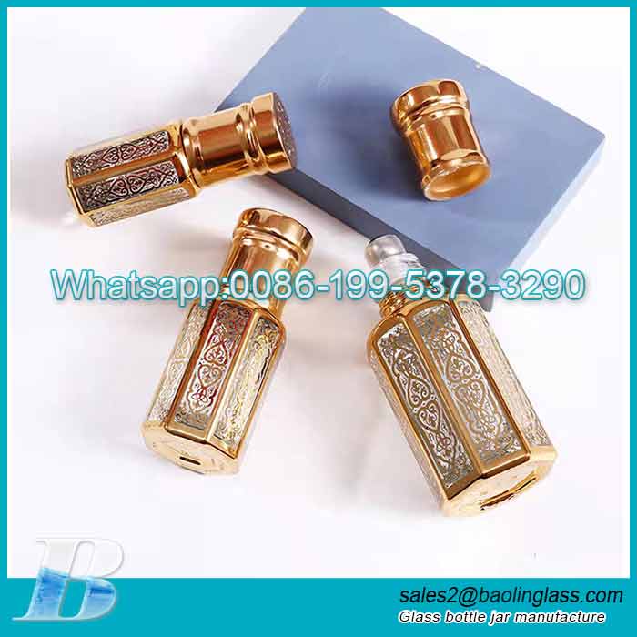6ml Lujo Attar Oil Perfume Oud Oil Arabia Botellas de vidrio embalaje