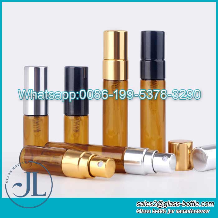 5ml Test Amber Perfume Sample Bottle with Aluminum Spray