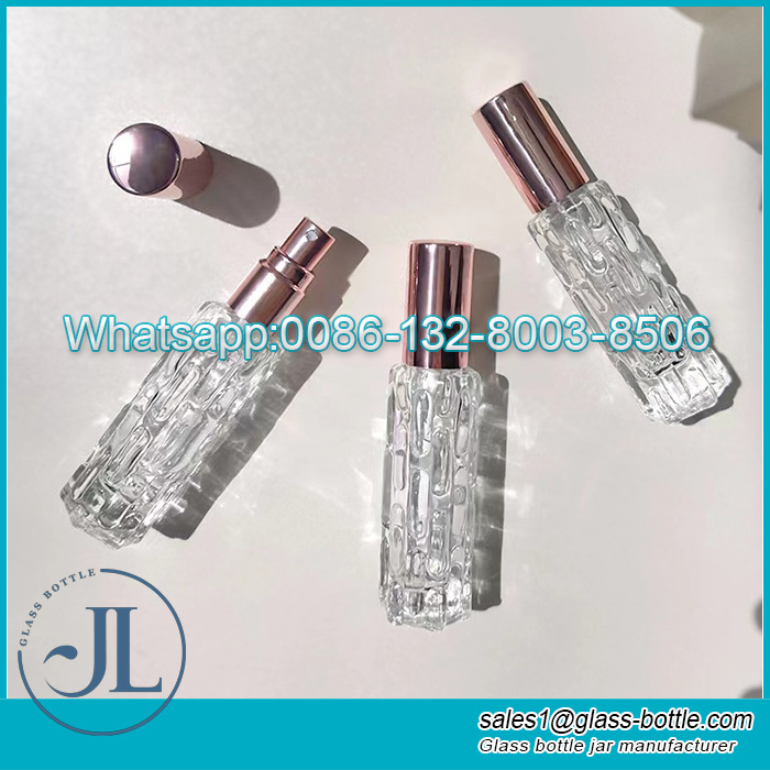 15ml Spiral Shape Pear Roller Glass Bottle with Sprayer