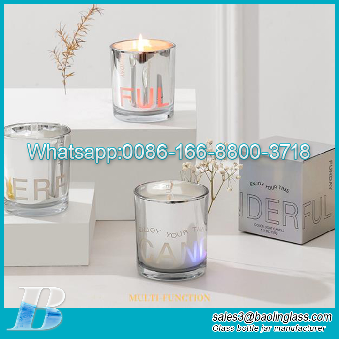 Wholesale UV electroplated candle cups for Christmas