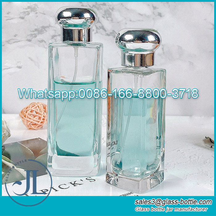 35Botella de cristal de perfume blanca de cristal vacía de alta calidad de 75 ml ml