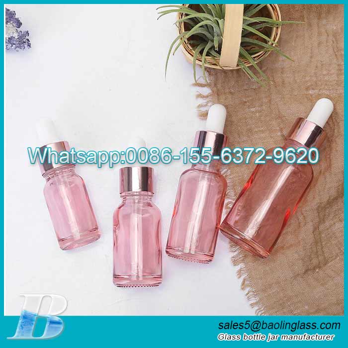 5ml/10ml/15ml/20ml/30ml/100ml frasco de óleo essencial de ouro rosa frasco conta-gotas de essência líquida