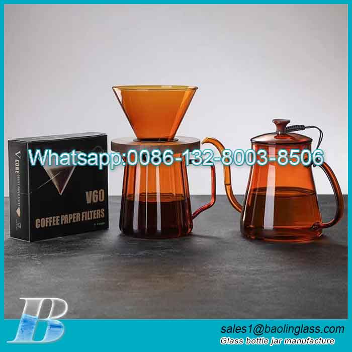 High Borosilicate Glass Pour Over Coffee Maker Set