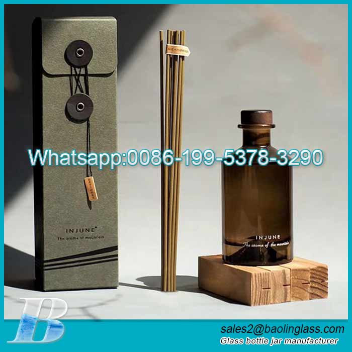 100ml Home Amber Aromatherapy Reed Diffuser Perfume bottles