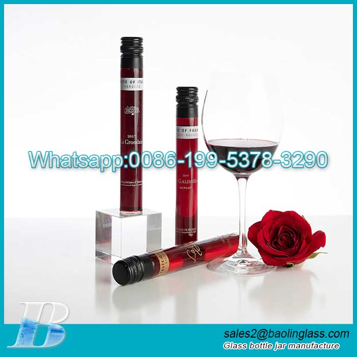 Luxuriöse 100 ml leere Test-Weinröhrchen-Glasflasche, Whisky-Wodka-Flaschen