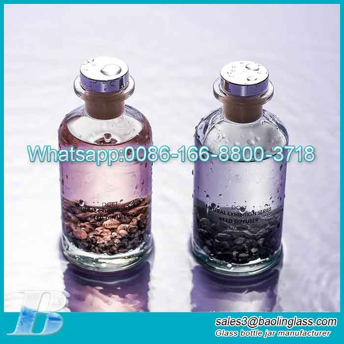 Transparent glass bottle fire-free aromatherapy empty bottle electroplating color aromatherapy empty bottle 150ml indoor decoration diffuser bottle