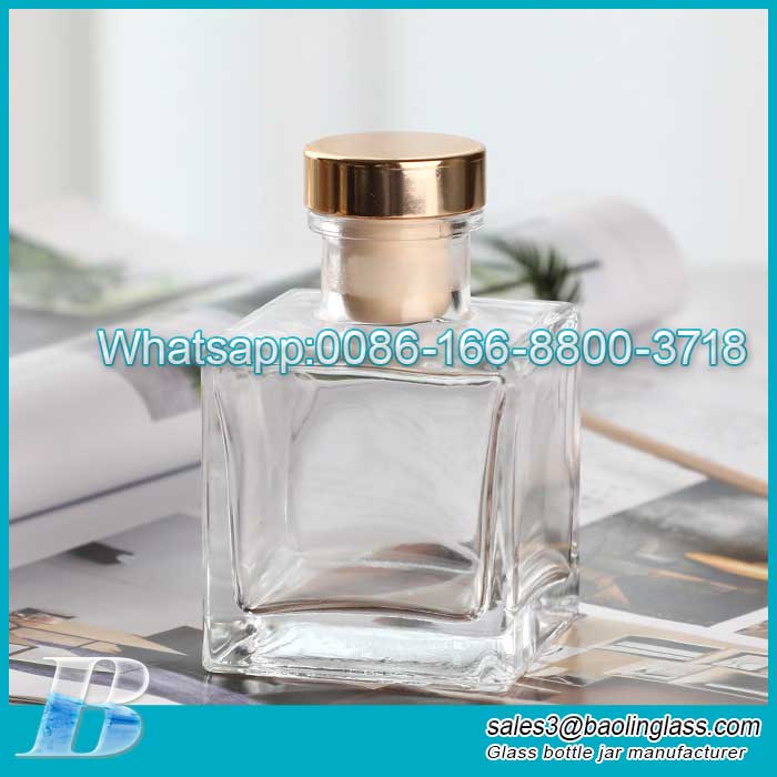 80ml bayonet square fire-free aromatherapy bottle office bedroom toilet fragrance decoration air fragrance diffuser empty bottle
