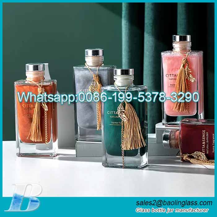 150ml Custom Glass Fireless Aromatherapy Reed Diffuser Bottle With Stick