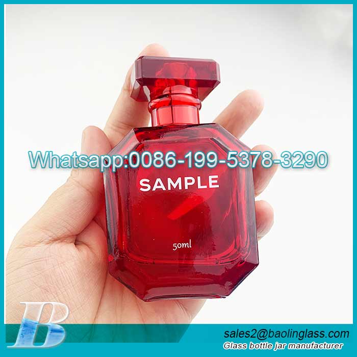Botellas de perfume de rociador de vidrio vacías de gama alta de 50 ml