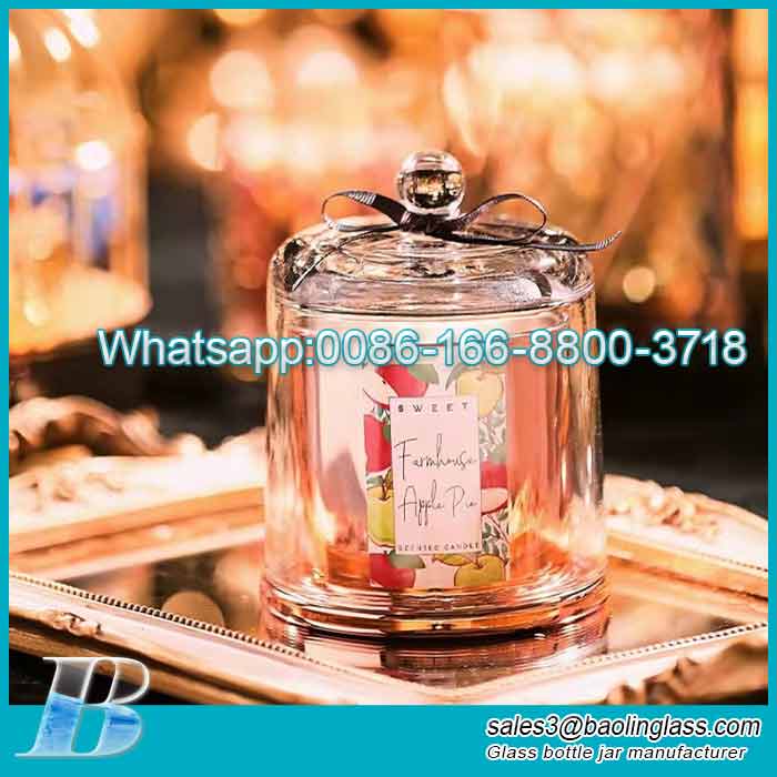 210ml/310ml/350ml transparent glass candle holder candle glass