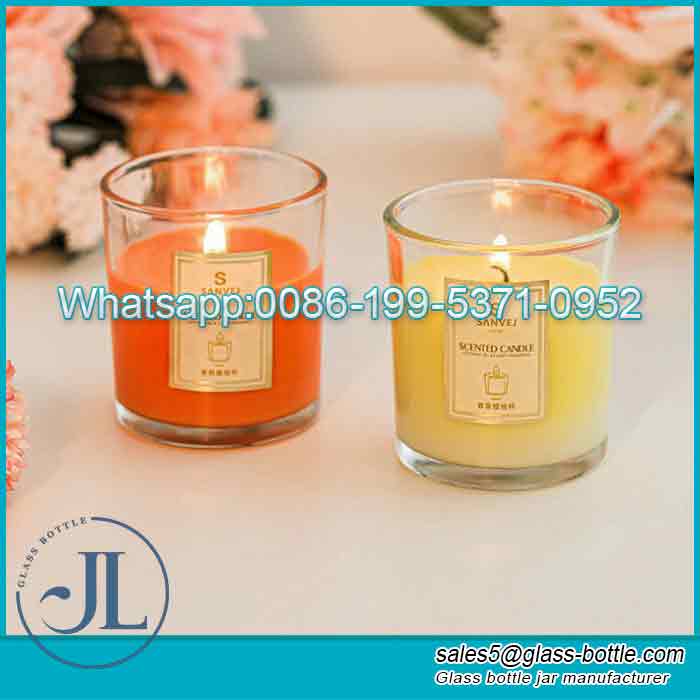 custom color candle vessel 5oz candle holder with lid supplier
