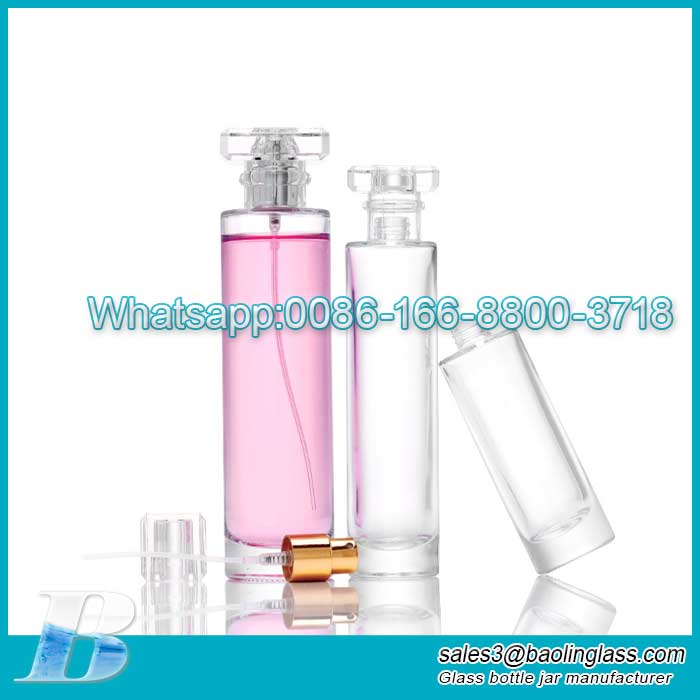 Atacado frasco de perfume frasco de vidro 100ml frasco de perfume boca de parafuso 30ml frasco de spray de perfume 50ml
