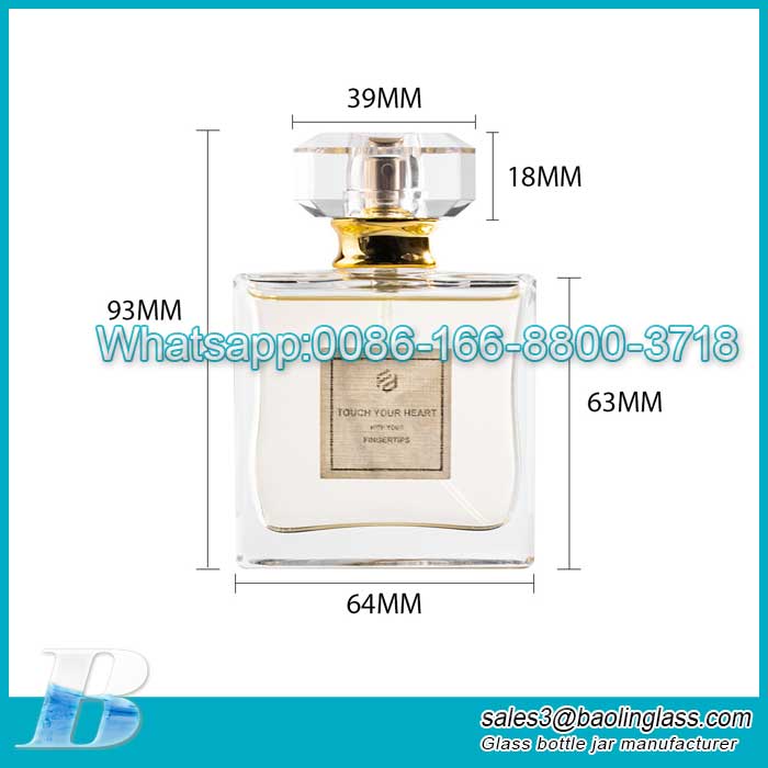 Wholesale 50ml Square Perfume Bottle
