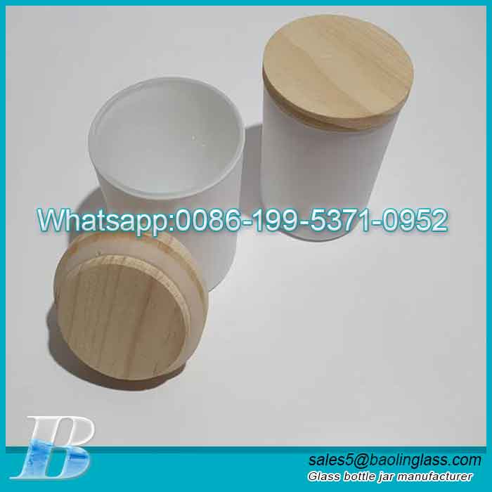 220ml Empty luxury candle glass jars with lid wholesale
