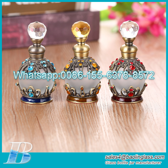 Dekorasyon na Walang laman na Rhinestones Glass Perfume Bote