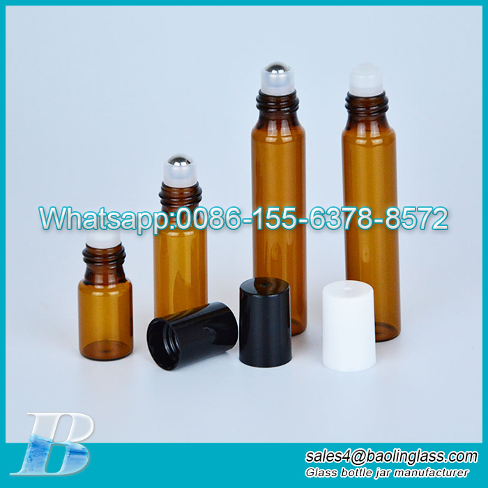 3ml 10ml Amber Roller Bottles para sa Essential Oils
