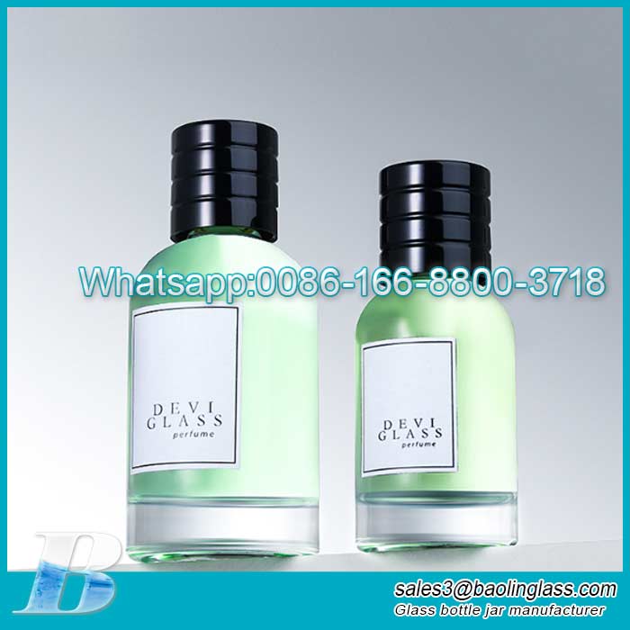 30ml 50ml clear glass round shoulder perfume bottle