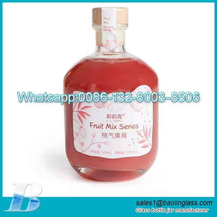 330Botella de bebida de jarabe de botella de copa de vino de fruta ml