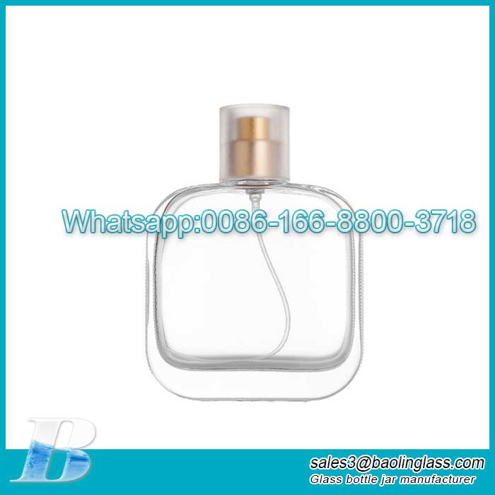 50ml 100ml vidrio de perfume transparente botella vacía al por mayor