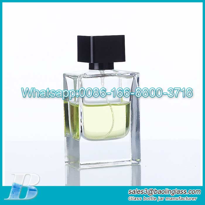 50ml Bouteille de parfum en verre à baïonnette carrée