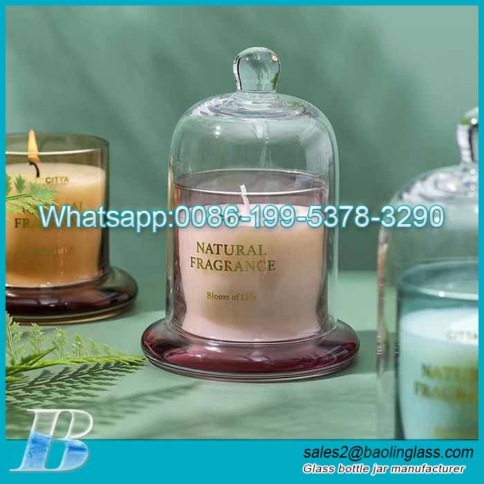 High-end custom color glass shade candle holder