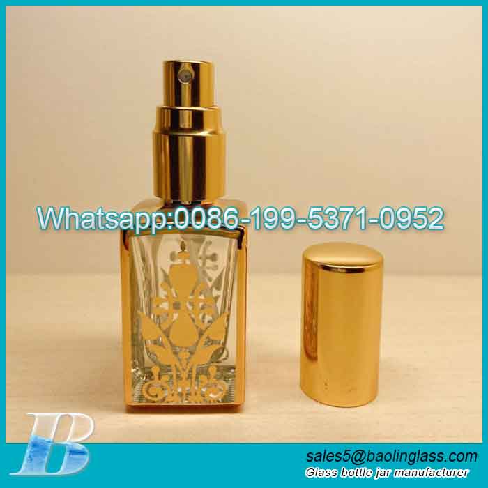 10Flacon pulvérisateur hydratant de lotion de bouteille de parfum UV d'or galvanisé de ml